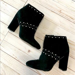 Sam Edelman Chandler studded ankle boots black suede 9